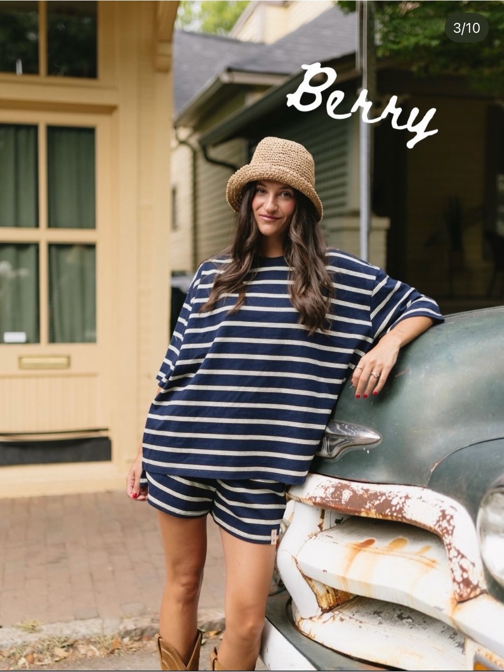 Shop Homewurk Stripe Short Sleeve Set